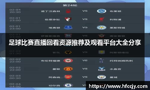 足球比赛直播回看资源推荐及观看平台大全分享